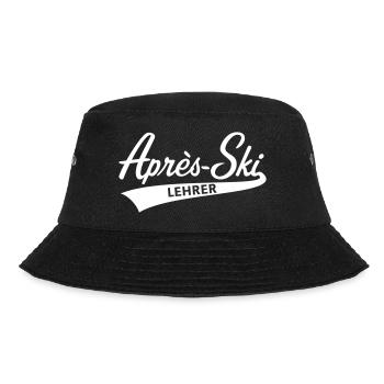 Après-Ski – Lehrer (Schriftzug / Apres Ski) - Bucket Hat - Schwarz - Vorne - Lela (165cm)