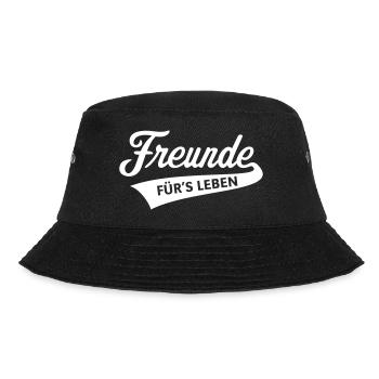Freunde Für’s Leben (Freundschaft) - Bucket Hat - Schwarz - Vorne - Lela (165cm)