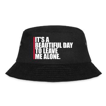 leave me alone day - Bucket Hat - Schwarz - Vorne - Lela (165cm)