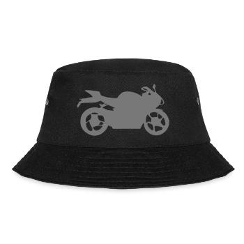 Motorcycle Silhouette - Bucket Hat - black - Front - Lela (165cm)