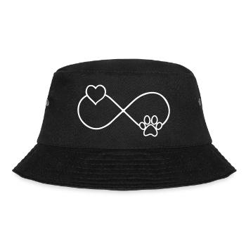 hundepfote love forever - Bucket Hat - Schwarz - Vorne - Lela (165cm)