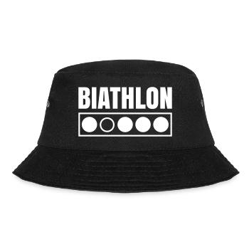 Biathlon Sportschütze Schießstand Biathlet - Bucket Hat - Schwarz - Vorne - Lela (165cm)