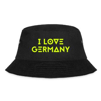 I LOVE GERMANY - Bucket Hat - Schwarz - Vorne - Lela (165cm)