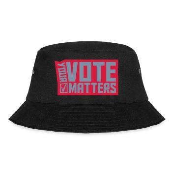 your vote matters Zitat - Bucket Hat - Schwarz - Vorne - Lela (165cm)