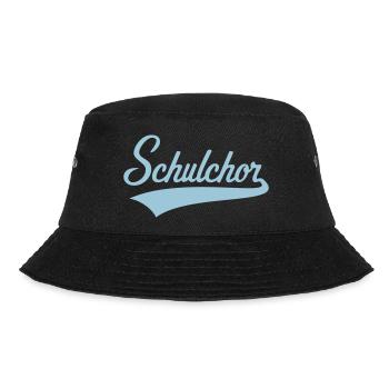 Schulchor (Chor / Musik / Schriftzug / Sky Blue) - Bucket Hat - Schwarz - Vorne - Lela (165cm)