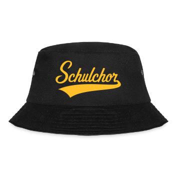 Schulchor (Chor / Musik / Schriftzug / Gold) - Bucket Hat - Schwarz - Vorne - Lela (165cm)
