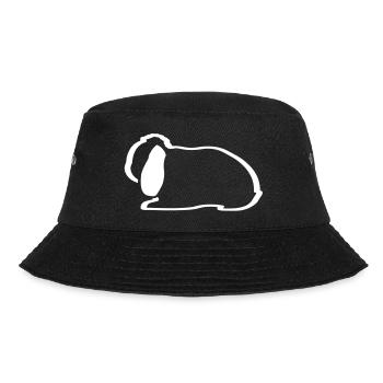 NHD Kontur Zwergwidder Schlappohr nhd hase - Bucket Hat - Schwarz - Vorne - Lela (165cm)