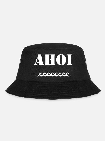 Ahoi weiß Hafen Seemann Geschenk Geschenkidee - Bucket Hat - Schwarz