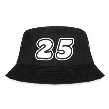 25 Zahl symbol - Bucket Hat - Schwarz - Vorne - Lela (165cm)