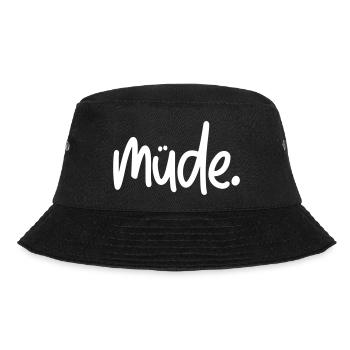 Müde - Bucket Hat - Schwarz - Vorne - Lela (165cm)