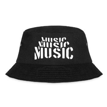 Music Zitat Musik Liebe Buchstaben Spruch Text - Bucket Hat - Schwarz - Vorne - Lela (165cm)