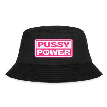 PUSSY POWER - Bucket Hat - black - Front - Lela (165cm)