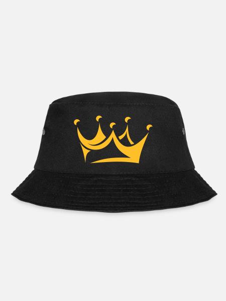 Krone - Bucket Hat - Schwarz