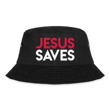 Jesus rettet - Bucket Hat - Schwarz - Vorne - Lela (165cm)