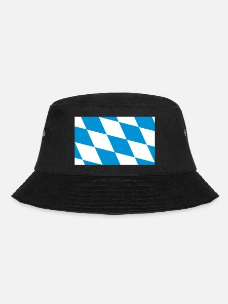 Bayern Flagge Blau Weiß - Bucket Hat - Schwarz