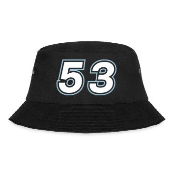 53 Zahl Symbol - Bucket Hat - Schwarz - Vorne - Lela (165cm)