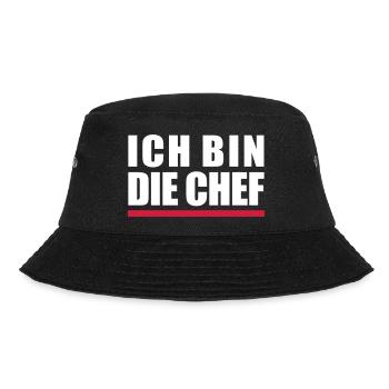 Ich bin "die" Chef - Bucket Hat - Schwarz - Vorne - Lela (165cm)