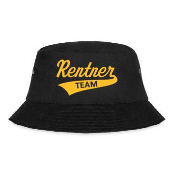 Rentner Team (Senioren Team / Gold) - Bucket Hat - Schwarz - Vorne - Lela (165cm)