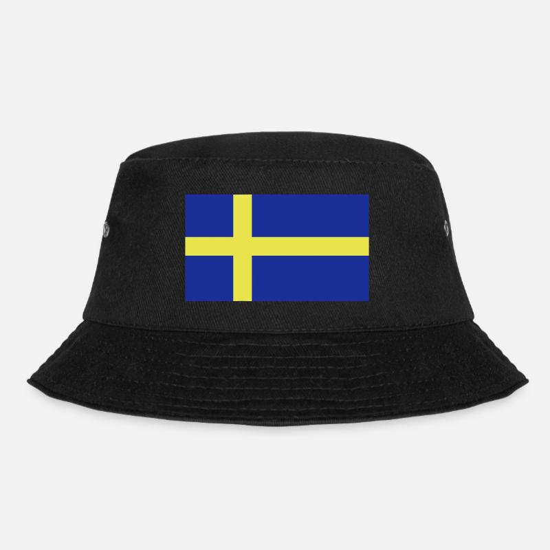 Sweden flag - Bucket Hat - black