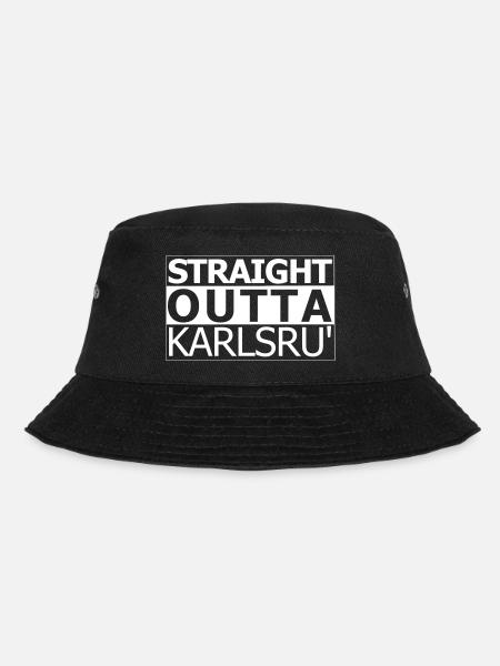 straight outta karlsruhe - Bucket Hat - black