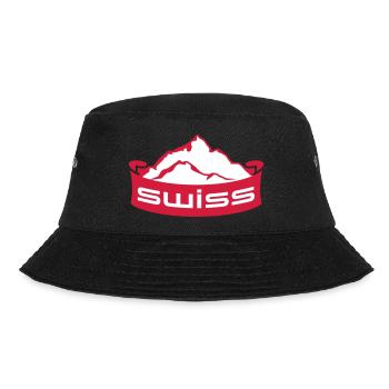 Swiss Mountain Banner Logo - Bucket Hat - Schwarz - Vorne - Lela (165cm)