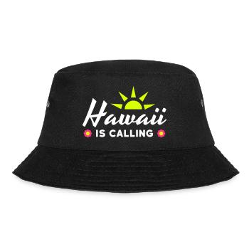 Hawaii is calling (sun, sun rays, flowers) - Bucket Hat - black - Front - Lela (165cm)