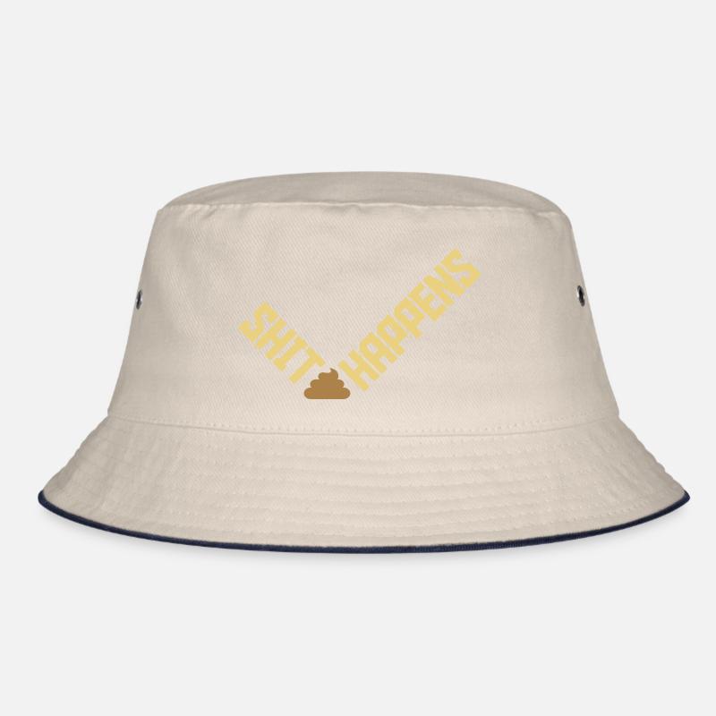 Shit happens Humor Zitat Bucket Hat
