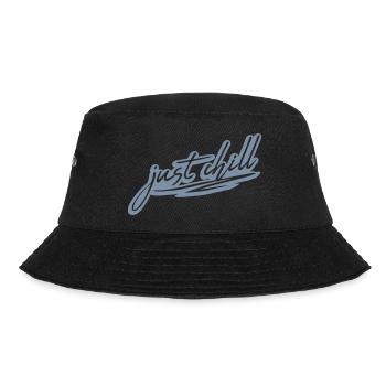 Just Chill Text Logo - Bucket Hat - Schwarz - Vorne - Lela (165cm)