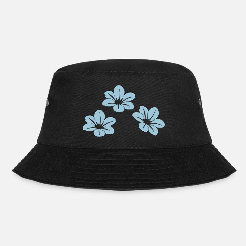 Blumen - Bucket Hat - Schwarz