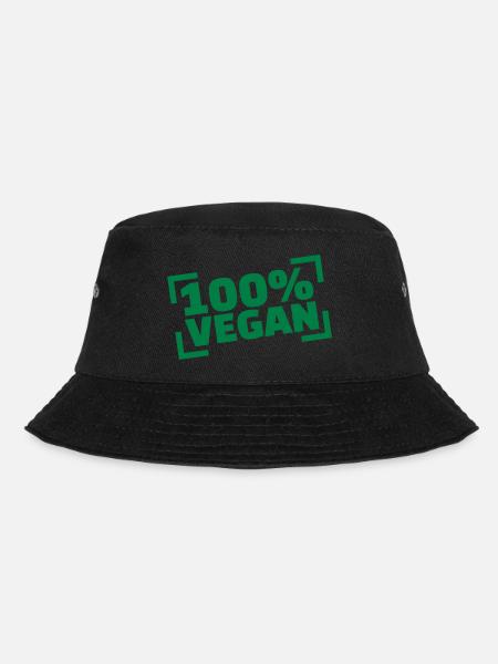 Vegan - Bucket Hat - Schwarz