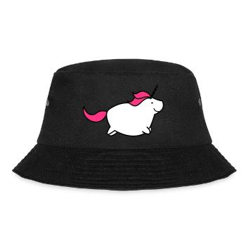 fat_unicorn_02 - Bucket Hat - Schwarz - Vorne - Lela (165cm)
