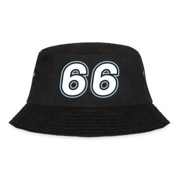 66 Zahl Symbol - Bucket Hat - Schwarz - Vorne - Lela (165cm)