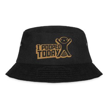 I pooped today quote - Bucket Hat - black - Front - Lela (165cm)