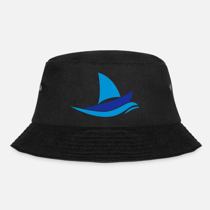 Segelboot - Bucket Hat - Schwarz