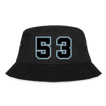 53 Zahl Symbol - Bucket Hat - Schwarz - Vorne - Lela (165cm)