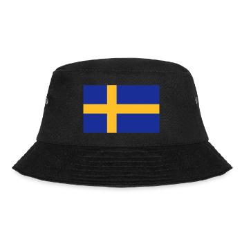 Flagge Schweden - Bucket Hat - Schwarz - Vorne - Lela (165cm)