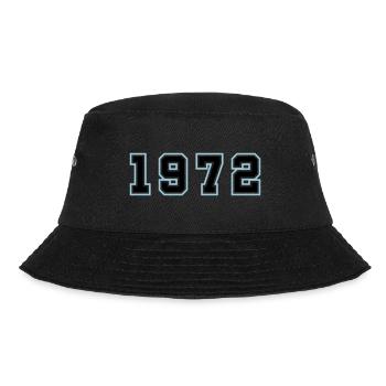 1972 Jahr Geburtstag - Bucket Hat - Schwarz - Vorne - Lela (165cm)