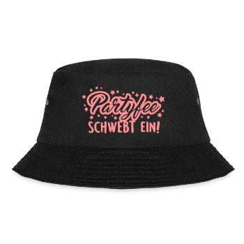 Partyfee schwebt ein - Bucket Hat - Schwarz - Vorne - Lela (165cm)