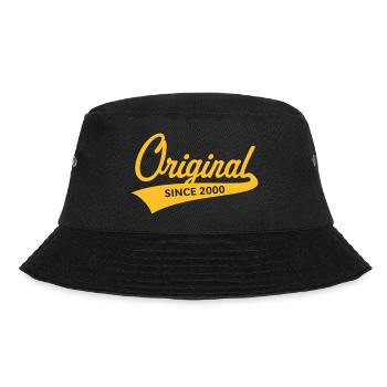 Original Since 2000 (Geburtsjahr, Geburtstag / B) - Bucket Hat - Schwarz - Vorne - Lela (165cm)