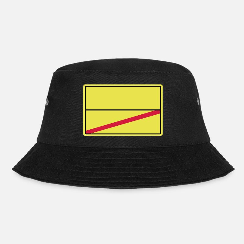 ortsschild - Bucket Hat - Schwarz