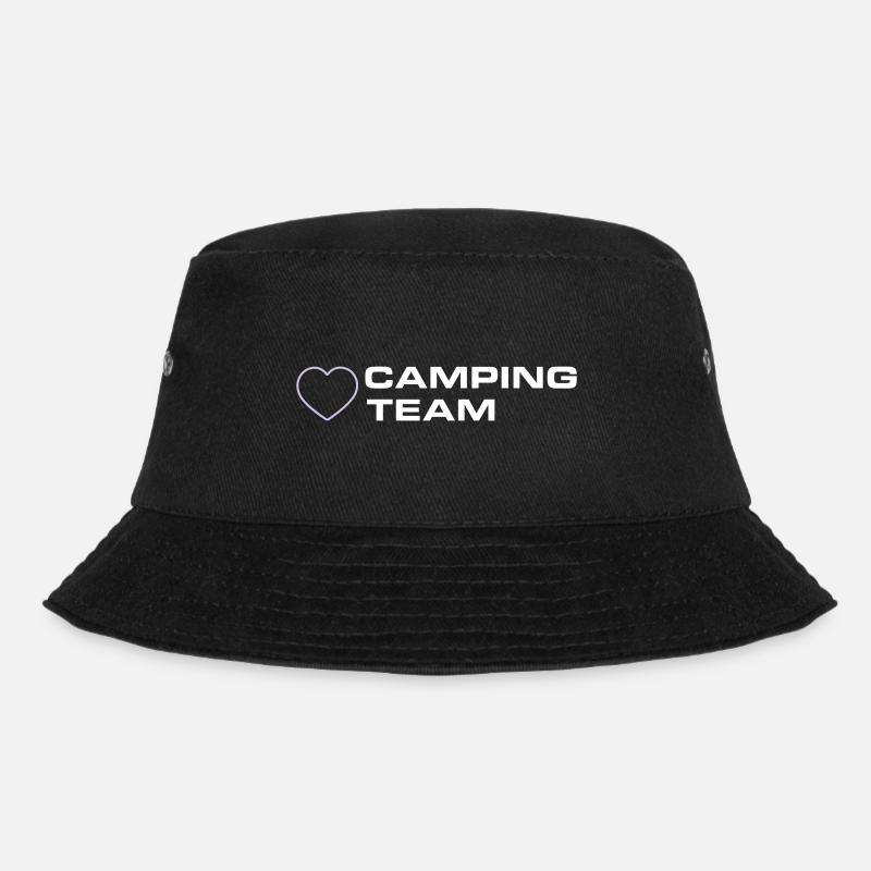 Camping Team Herz - Bucket Hat - Schwarz