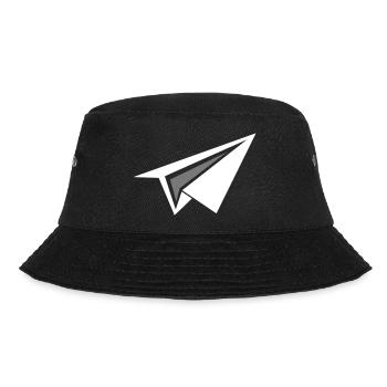 Papierflieger Flugzeug - Bucket Hat - Schwarz - Vorne - Lela (165cm)