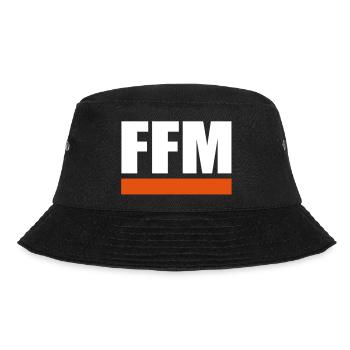 FFM - Frankfurt am Main - Bucket Hat - Schwarz - Vorne - Lela (165cm)