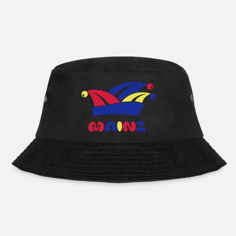 Fasching Narrenkappe Mainz 1, 2 oder 3 Farben - Bucket Hat - Schwarz