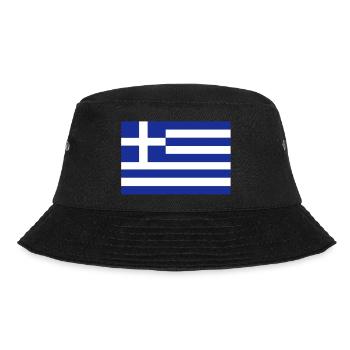 flag_greek - Bucket Hat - black - Front - Lela (165cm)