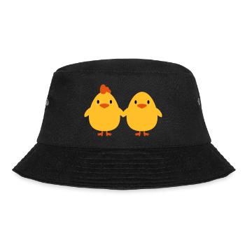 Poussins amoureux coq et la poule - Bob - noir - Devant - Lela (165cm)
