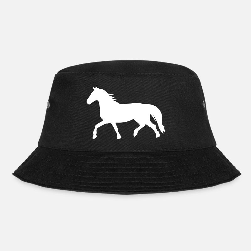 horse - Bucket Hat - black