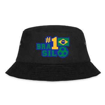 No. 1 Brasil (football) - Bucket Hat - black - Front - Lela (165cm)