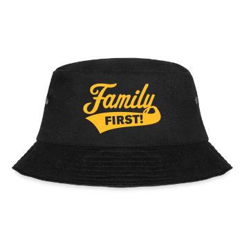 Family First! The most important thing is the family! - Bucket Hat - black - Front - Lela (165cm)
