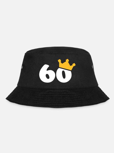 60 Krone 60 Geburtstag 60 Jahre - Bucket Hat - Schwarz